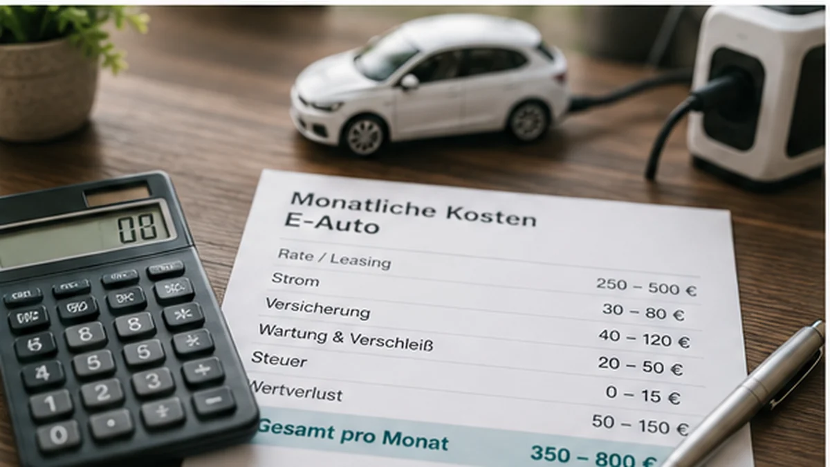 Was kostet ein E-Auto im Monat? Kostenrechner 2026